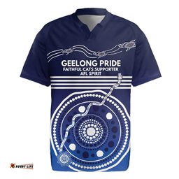 Custom Geelong Pride Rugby Jersey On the Road to Glory Indigenous Aboriginal LT9