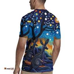 Australian Night Sky Landscape Rugby Jersey Aboriginal Dreamtime Story LT9
