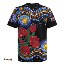 Australia New South Wales Waratahs Rugby Jersey Aboriginal Dot Art LT9
