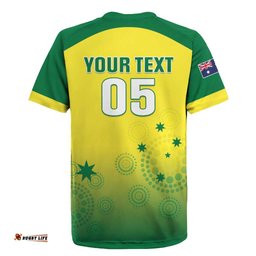 Custom Australia Cricket Rugby Jersey Go Champions Aussies LT05