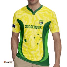 Australia Football Custom Rugby Jersey Go Socceroos Grunge Sporty Style LT14