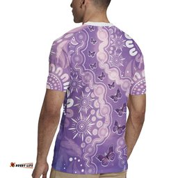 Australia Epilepsy Awareness Rugby Jersey Purple Butterflies Aboriginal LT05