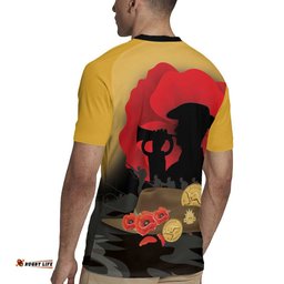 Australia Two-up Pennies ANZAC Day Rugby Jersey Slouch Hat Last Post With Poppy LT14