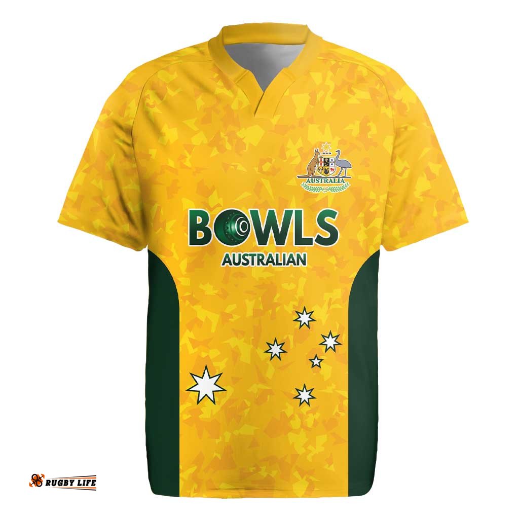 Australian Lawn Bowls Custom Rugby Jersey Aussie Minimalist Style LT9
