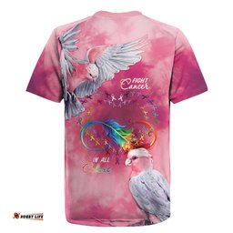 Australia Fight Cancer In All Colors Rugby Jersey Galah Pink Tie Dye LT7
