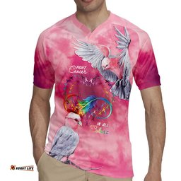 Australia Fight Cancer In All Colors Rugby Jersey Galah Pink Tie Dye LT7