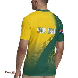 Australia Bowls Personalised Rugby Jersey Basic Marble Glaze - National Color LT7