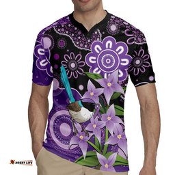 Australia Epilepsy Awareness Rugby Jersey Purple-crowned Fairywren Boronia Aboriginal LT14