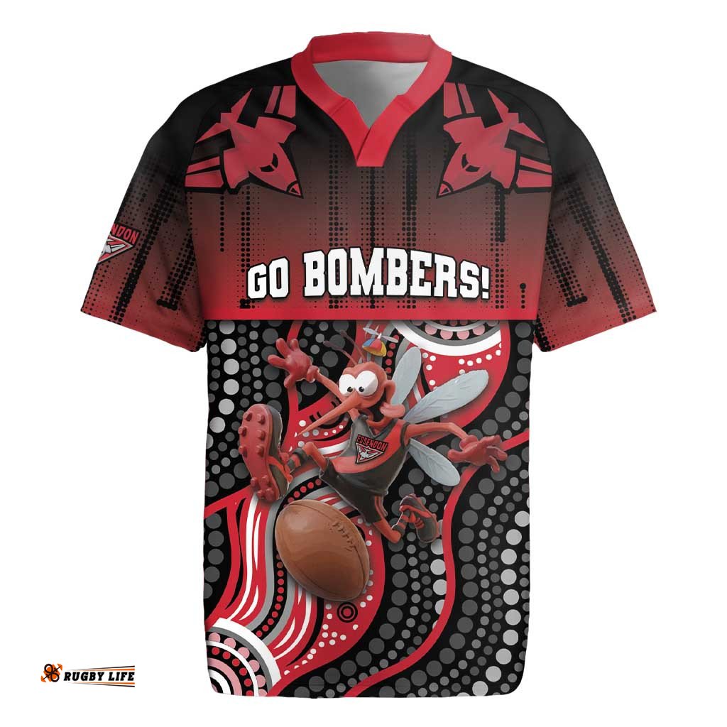 Custom Essendon Go Bombers Rugby Jersey Don The Sash DT05