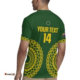 Custom Avaiki Cook Islands Rugby Rugby Jersey Kuki Airani Tatau Green LT14