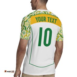 Custom Australia Football Rugby Jersey Aboriginal Pattern Sporty Style-White Color LT03
