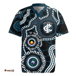 Carlton NAIDOC Week 2026 Personalised Rugby Jersey 50 Years of Deadly Aboriginal Art LT14