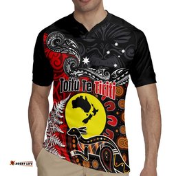 Aotearoa and Australia Toitu Te Tiriti Rugby Jersey Honour the Treaty - Te Tiriti Is Us LT03