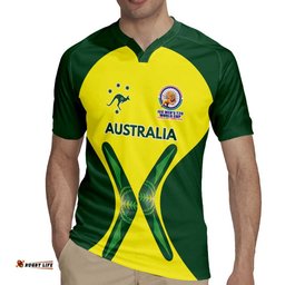 Custom Australia Cricket Spirit 2026 Rugby Jersey World T20 Edition LT9