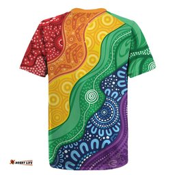 Australia First Nation LGBTQ+ Rugby Jersey Aboriginal Rainbow Flag LT7