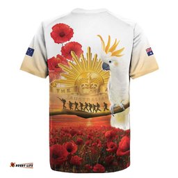 Australia Cockatoo ANZAC Day Rugby Jersey Lest We Forget LT05