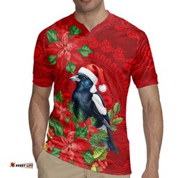Australian Magpie Rugby Jersey Aboriginal Inspired Christmas LT9