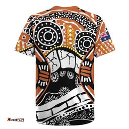 Australian Northern Territory Rugby Jersey Aboriginal with Sturt's Desert Rose LT9