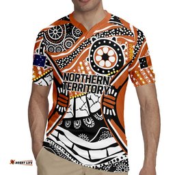 Australian Northern Territory Rugby Jersey Aboriginal with Sturt's Desert Rose LT9