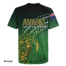 Cook Islands Rugby Kuki Avaiki Rugby Jersey Tribal Turtle LT7