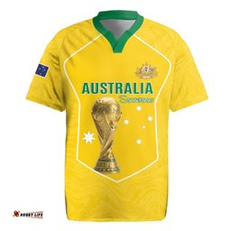Custom Australia Soccer Rugby Jersey Aussie Aussie Oi Oi Oi LT15