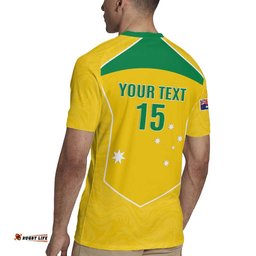 Custom Australia Soccer Rugby Jersey Aussie Aussie Oi Oi Oi LT15