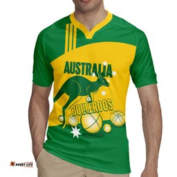 Custom Australia Petanque Rugby Jersey Aussie Kangaroo Bouleroos National Color LT14