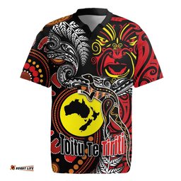 Aotearoa and Australia Toitu Te Tiriti Rugby Jersey Honour the Treaty - Stand Together Stand Stronger LT03