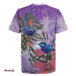 Australia Splendid Fairy Wren on Eucalyptus Rugby Jersey Epilepsy Awareness LT7