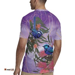 Australia Splendid Fairy Wren on Eucalyptus Rugby Jersey Epilepsy Awareness LT7
