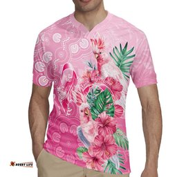 Australia Cockatoos Breast Cancer Rugby Jersey Faith Hope Love LT05