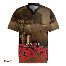 Australia - New Zealand ANZAC Lone Pine Rugby Jersey The Last Post LT7