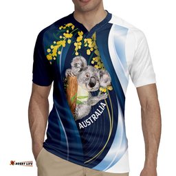 Australia Day Rugby Jersey Koala Blue Modern Vibe LT7