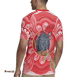 Australia Gang-gang Cockatoo Christmas Rugby Jersey Eucalyptus Blossoms Aboriginal Merry Xmas LT14