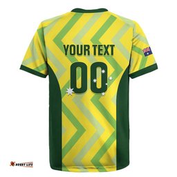 Custom Australia Socceroos 2025 Rugby Jersey Forever Golden LT01