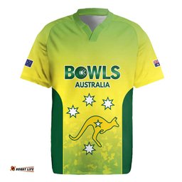 Australian Kangaroo Lawn Bowls Custom Rugby Jersey Aussie Minimalist Style LT9