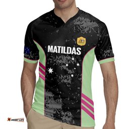 Custom Australia Matildas 2026 Rugby Jersey Come On Aussie Grunge Style LT14