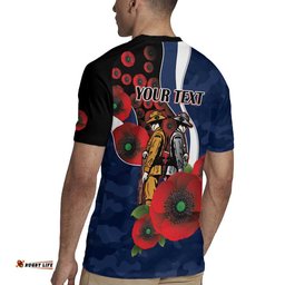 Geelong Cats ANZAC Personalised Rugby Jersey Lest We Forget Poppy Camo LT9
