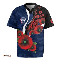 Geelong Cats ANZAC Personalised Rugby Jersey Lest We Forget Poppy Camo LT9