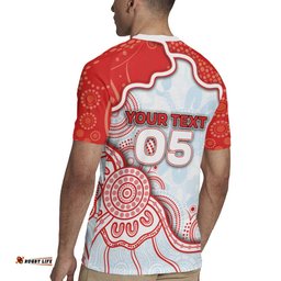 Custom Swans Football Rugby Jersey Aboriginal Dot Art Pattern DT05