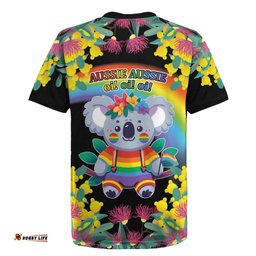 LGBTQ Koala Gay Rugby Jersey Aussie Koala Bear Ekoalaty LT9