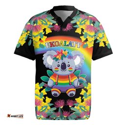 LGBTQ Koala Gay Rugby Jersey Aussie Koala Bear Ekoalaty LT9