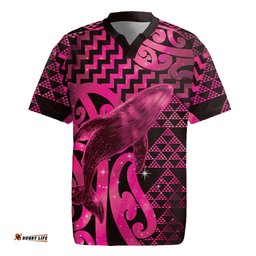 Humpback Whale Matariki New Zealand Rugby Jersey NZ Maori Paikea Poutama Luxury Pink LT14