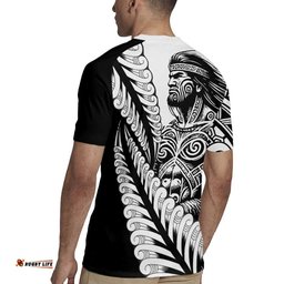 Koru Fern New Zealand Maori Tribal Warrior Rugby Jersey LT9