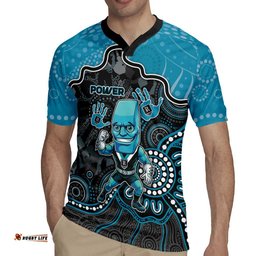 Custom Power Football Rugby Jersey Aboriginal Dot Art Pattern DT05