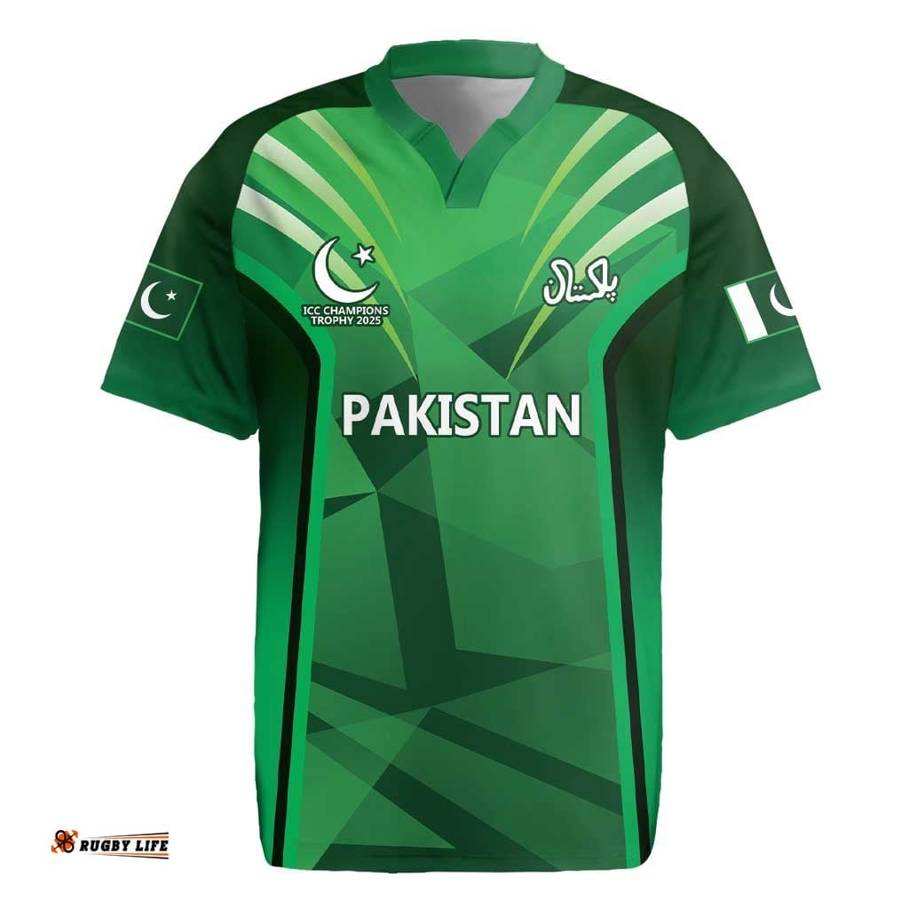 Pakistan Cricket Custom Rugby Jersey The Green Shirts with Sporty Pattern LT9