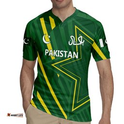 Pakistan Cricket Custom Rugby Jersey Shaheen Falcon Go Champions LT9