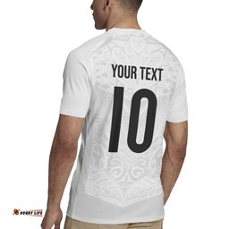 Custom New Zealand Football Rugby Jersey The Whites-Sporty T90 Style LT03