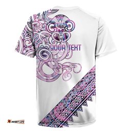 Mawhero Paua shell Kowhaiwhai Taniko Personalised Rugby Jersey Taniwha Maori Tribal Style LT9