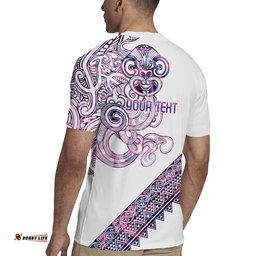 Mawhero Paua shell Kowhaiwhai Taniko Personalised Rugby Jersey Taniwha Maori Tribal Style LT9